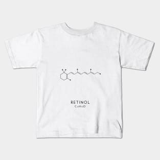 Retinol Molecular Structure - Vitamin A White Kids T-Shirt